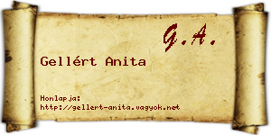 Gellért Anita névjegykártya